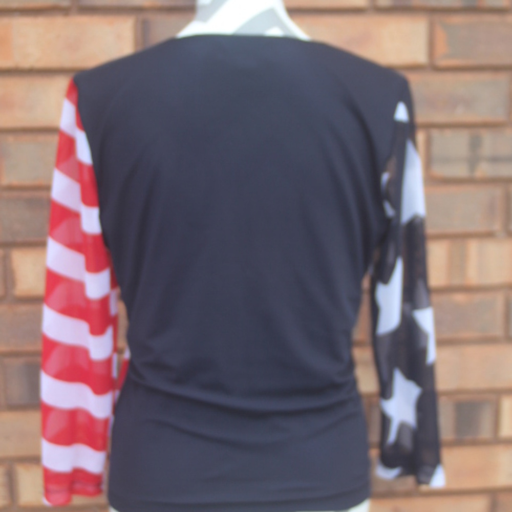 PATRIOTIC DRESSY TOP - Picture 2 of 2